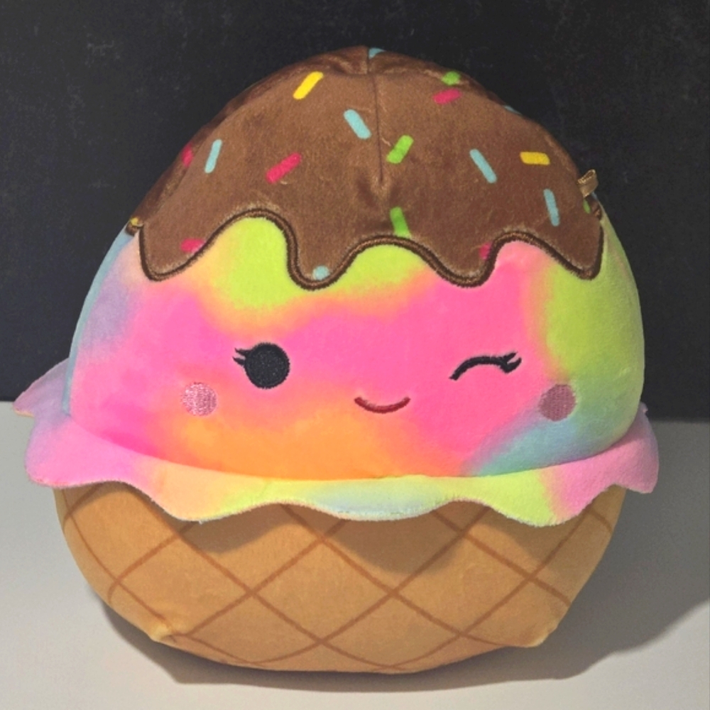 Squishmallows Glady 5-inch Ice Cream Brown Pink Multicolor Sprinkles Plush Toy
